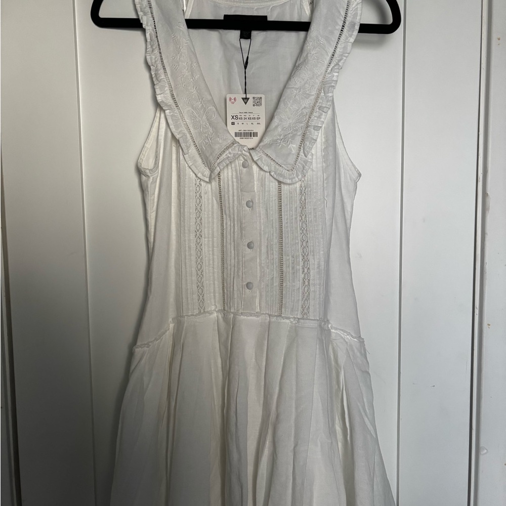 Zara White Sleeveless Dress